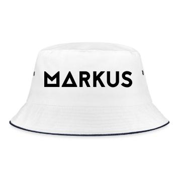 First name Markus - Bucket Hat - white/navy - Front