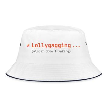 Vibe Coding - Lollygagging - Bucket Hat - white/navy - Front