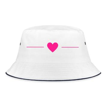 Cœur Rose Minimal | Simple Love Design - Bob - blanc/marine - Devant