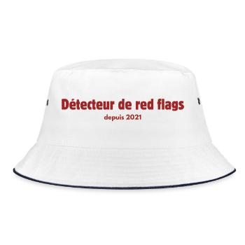 détecteur de red flags depuis 2021 - Bob - blanc/marine - Devant