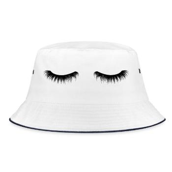 Abstract play of colors on canvas - Bucket Hat - white/navy - Front