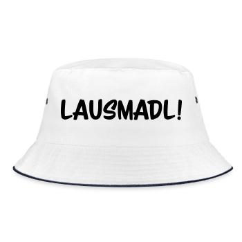 Lausmadl - Bucket Hat - Weiß/Navy - Vorne