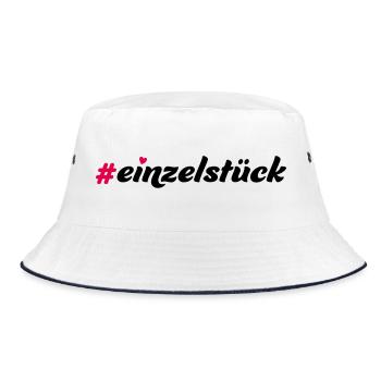 Einzelstück - Bucket Hat - Weiß/Navy - Vorne