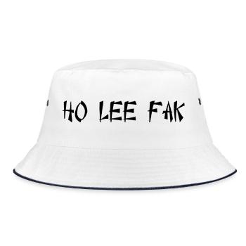 Ho Lee Fak - Bucket Hat - white/navy - Front