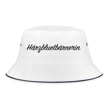 Härzbluetbärnerin Stadt Bern Schweiz Berner - Bucket Hat - Weiß/Navy - Vorne