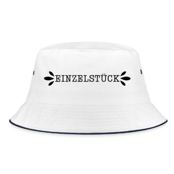 Einzelstück - Bucket Hat - Weiß/Navy - Vorne
