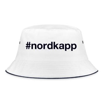 NORDKAPP Norway Norge Norwegen - Bucket Hat - Weiß/Navy - Vorne