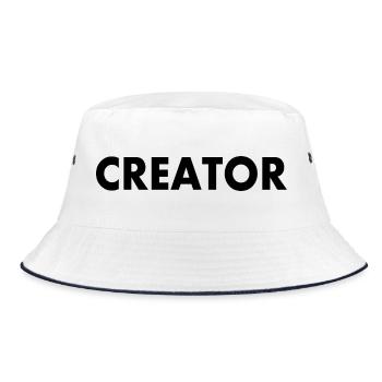 Creator - Bucket Hat - Weiß/Navy - Vorne