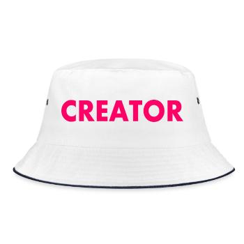 Creator - Bucket Hat - Weiß/Navy - Vorne