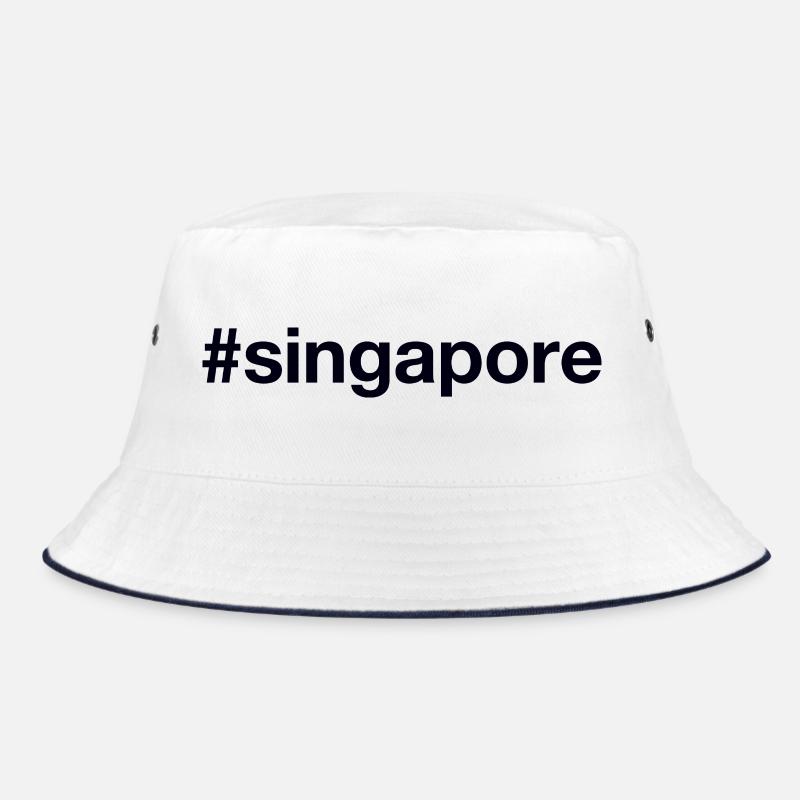 SINGAPOUR Hashtag Singapour - Bob - blanc/marine