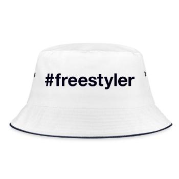 FREESTYLER Hashtag - Bucket Hat - Weiß/Navy - Vorne