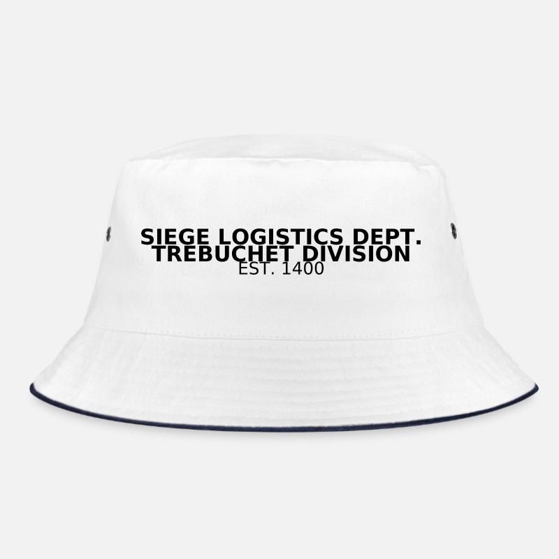 Siege Logistics Dept. – Trebuchet Division - Bucket Hat - white/navy