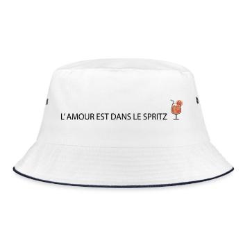 L' amour est dans le SPRITZ Humour Apéro - Bob - blanc/marine - Devant
