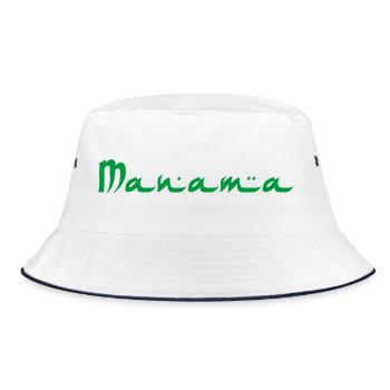 Manama Bahrain - Bucket Hat - Weiß/Navy - Vorne