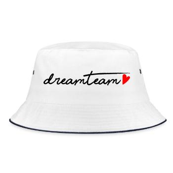 Dream team red heart - Bucket Hat - white/navy - Front