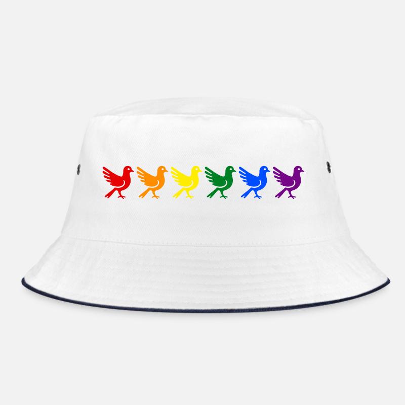 Regenbogen Tauben Bucket Hat