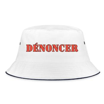 DENOUNCE - Bucket Hat - white/navy - Front