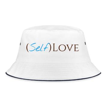 (Self)love - Bucket Hat - white/navy - Front
