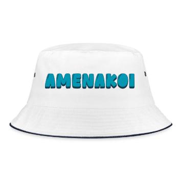amenakoi - Bucket Hat - white/navy - Front