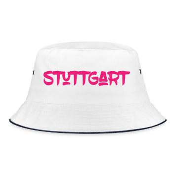 Stuttgart - Baden-Württemberg - Neckar Killesberg - Bucket Hat - Weiß/Navy - Vorne