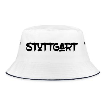 Stuttgart - Baden-Württemberg - Neckar Killesberg - Bucket Hat - Weiß/Navy - Vorne