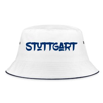 Stuttgart - Baden-Württemberg - Neckar Killesberg - Bucket Hat - Weiß/Navy - Vorne