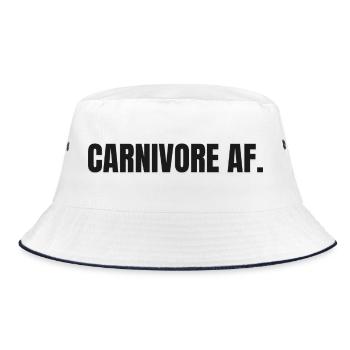 CARNIVORE | T-shirt Carnivore | Amateur de viande audacieux - Bob - blanc/marine - Devant