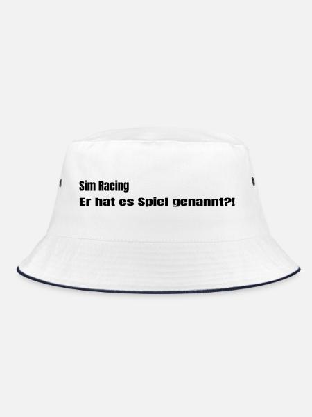 Er hat es Spiel genannt - Bucket Hat - Weiß/Navy