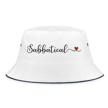 Typographie mignonne du sabbatique avec un cœur - Bob - blanc/marine - Devant