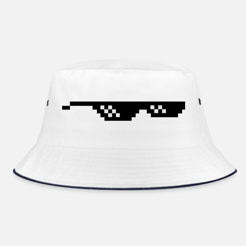 Pixelbrille Sunglasses Pixel - Bucket Hat - Weiß/Navy