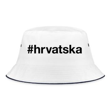 CROATIE Hrvatska Croate Hashtag croate - Bob - blanc/marine - Devant