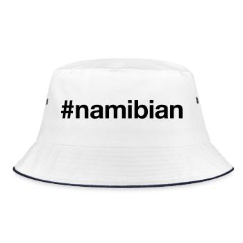 NAMIBIE Hashtag namibien - Bob - blanc/marine - Devant