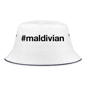 MALDIVES Hashtag Maldivian - Bob - blanc/marine - Devant