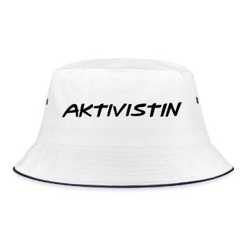 Aktivistin - Bucket Hat - Weiß/Navy - Vorne
