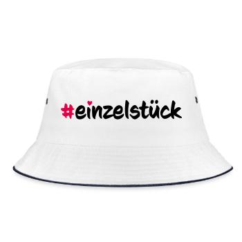 Einzelstück - Bucket Hat - Weiß/Navy - Vorne