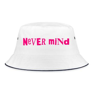 Never mind - Bucket Hat - white/navy - Front