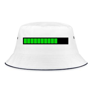 Barre de chargement rectangle Noir Vert (75%) - Bob - blanc/marine - Devant
