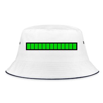 Barre de chargement rectangle Noir Vert (100%) - Bob - blanc/marine - Devant