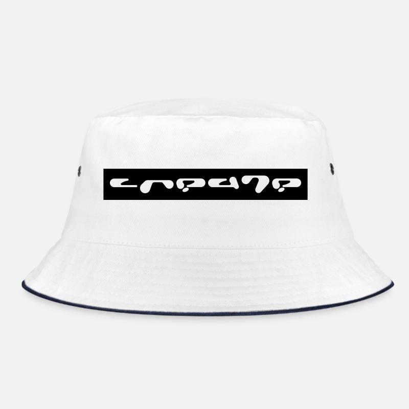 Fantasy font white on black graphic description Bucket Hat
