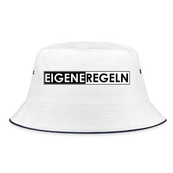 Eigene Regeln - Bucket Hat - Weiß/Navy - Vorne