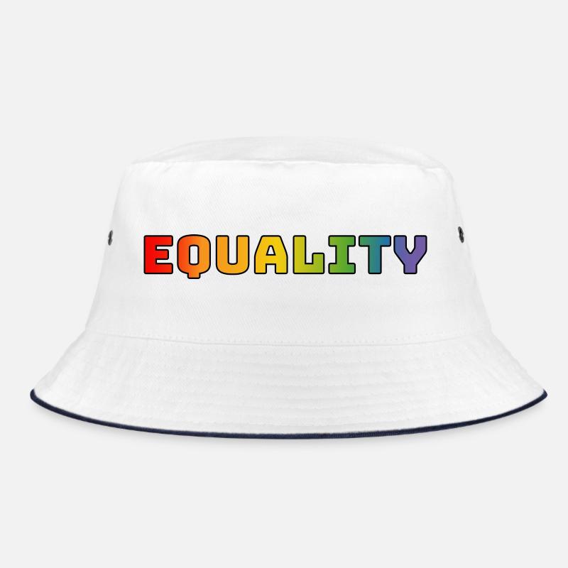 Rainbow equality 1 - Bucket Hat - white/navy