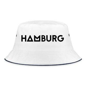 HAMBURG - Bucket Hat - Weiß/Navy - Vorne