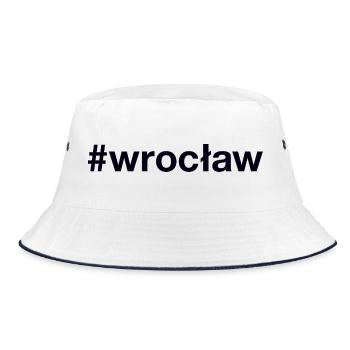 WROCLAW, Poland, Polska, Poland - Bucket Hat - white/navy - Front
