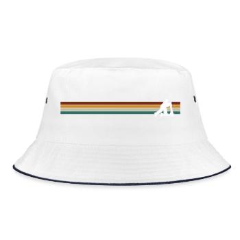 Awaiting design file - Bucket Hat - white/navy - Front