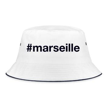 MARSEILLE Hashtag - Bob - blanc/marine - Devant