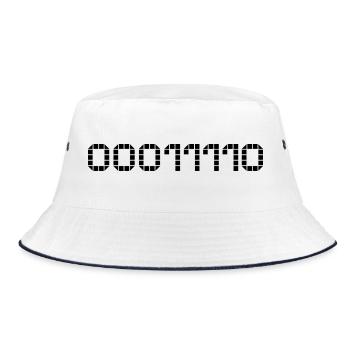 Binäre Schreibweise - 30 - Bucket Hat - Weiß/Navy - Vorne
