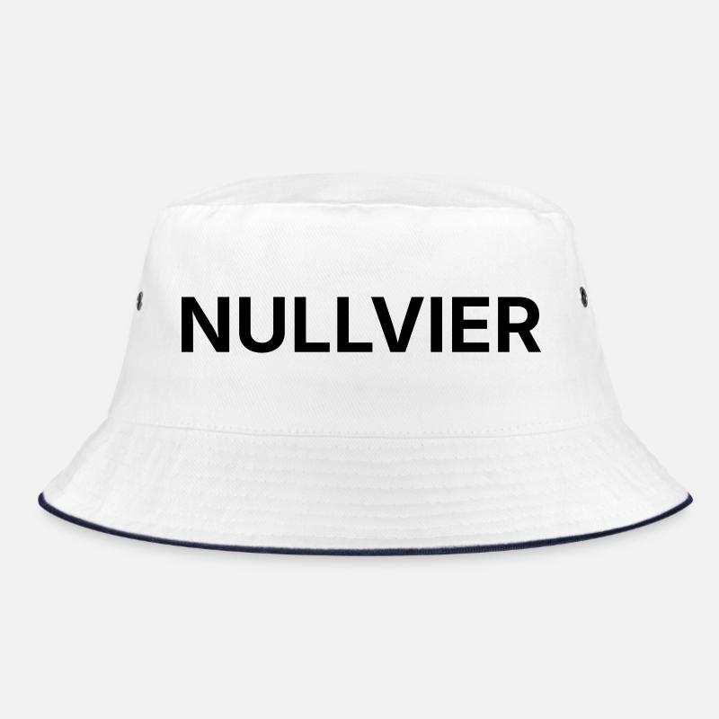 NULLVIER - Bucket Hat - Weiß/Navy