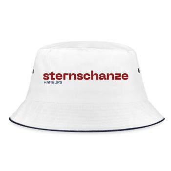 Sternschanze Hamburg Beautiful simple design - Bucket Hat - white/navy - Front