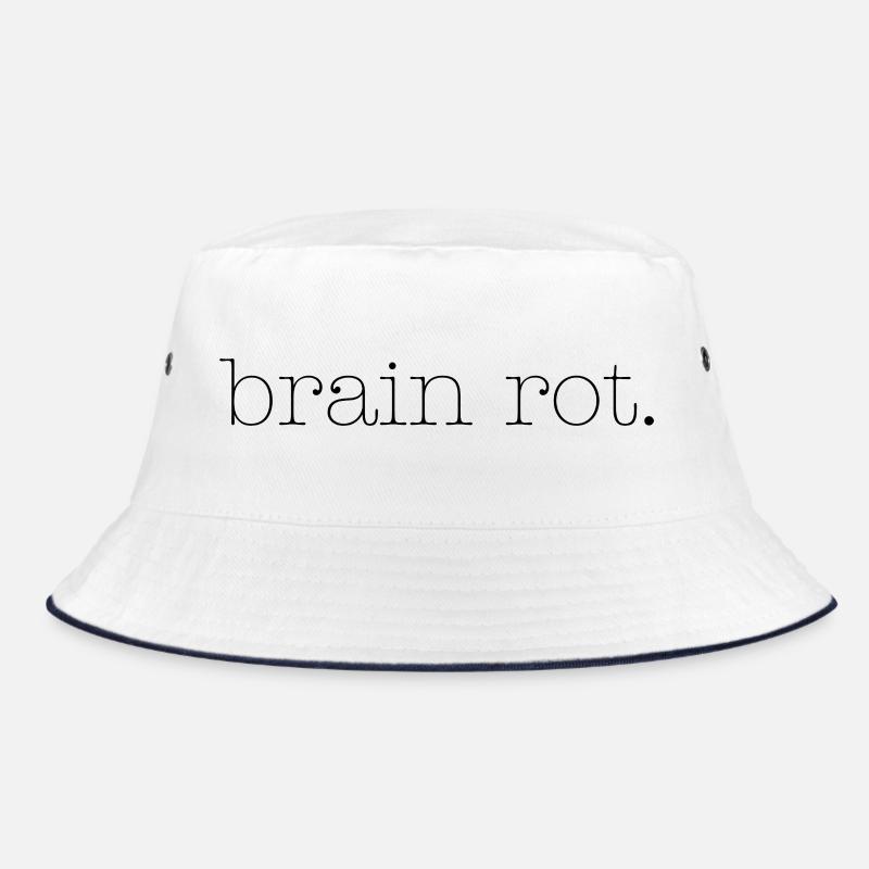 Hirnfäule - Bucket Hat - Weiß/Navy