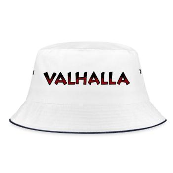 Valhalla Rune Red and Black - Bucket Hat - white/navy - Front